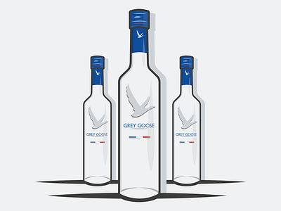 GREY GOOSE VODKA coulor design graphic design grey grey goose icon illustration illustrator pen tool photoshop vodka