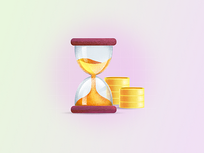 time is money branding design digital flat graphic illustration logo ui ux vector