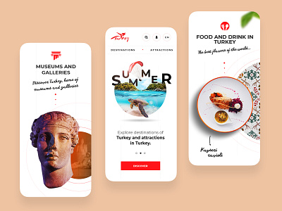 Tourism concept  mobil ui design