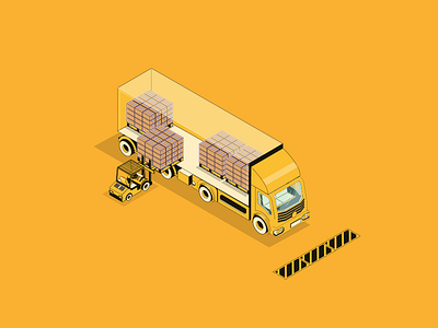 Logistics branding design digital flat flat design graphic icon illustration isometric design painting typography ui vector