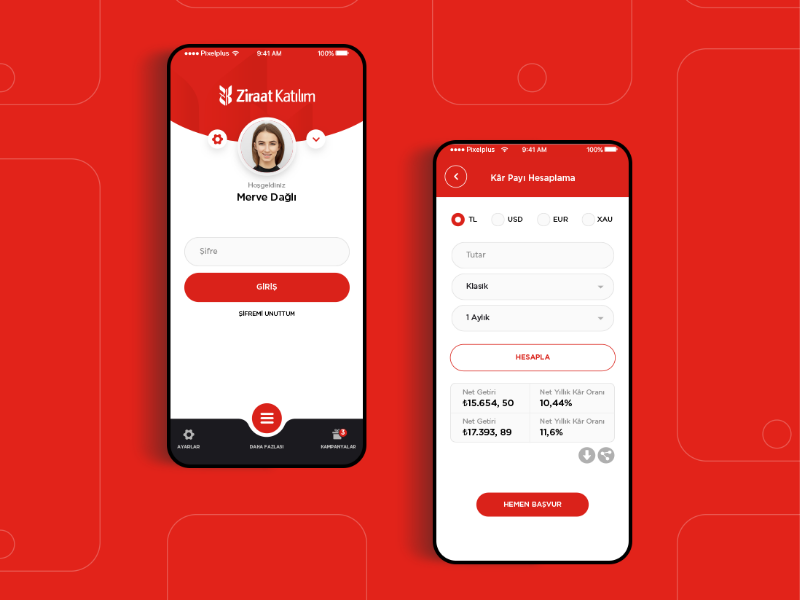 Participation bank app concept design digital design graphic ui application art diirection uidesign app design