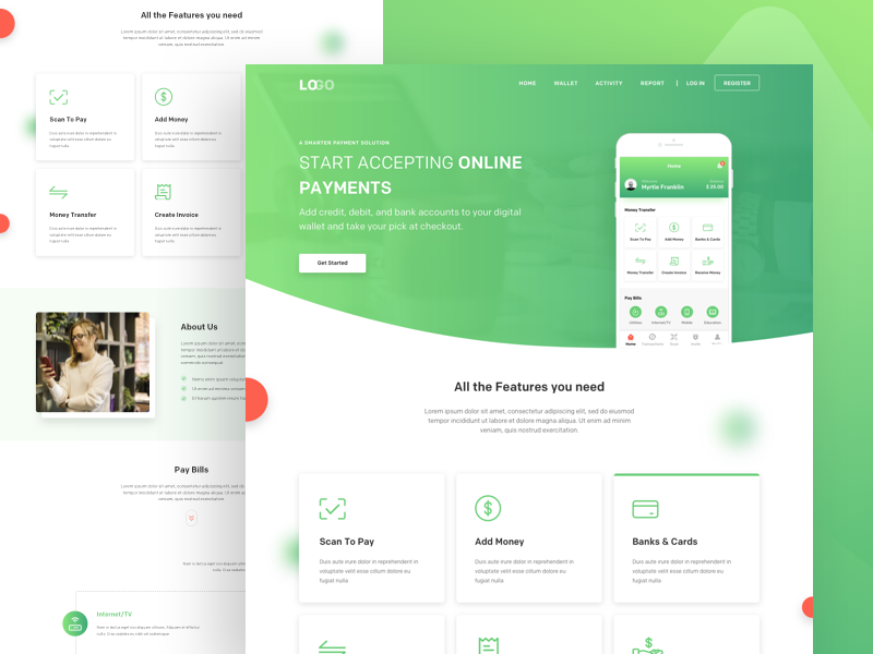 Payment App Landing Page