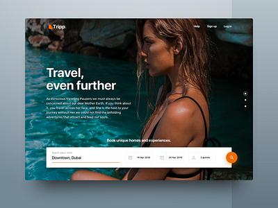 Travel Landing Page booking clean concept creative design inspiration interface landing minmal modern travel typography ui ux web website