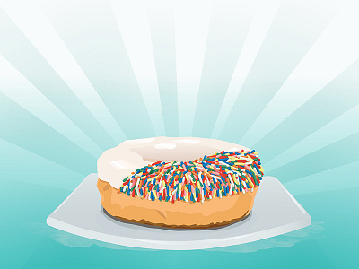 The Glory Of Donut colors design donut graphic design illustration rays sprinkles still life