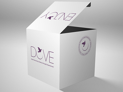 Packaging box for DOVE bird branding image dove gift identity logo packaging purple stamp