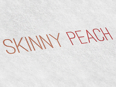 Logo for Skinny Peach branding greeting card identity logo orange peach retro skinny peach