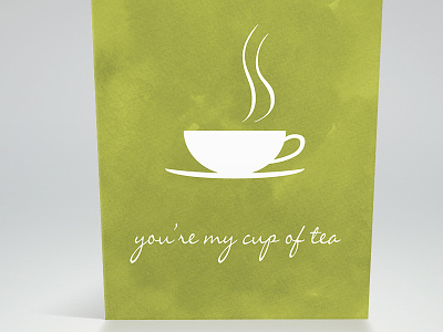 Greeting Card of teacup art graphic design greeting card painting tea teacup vector watercolor