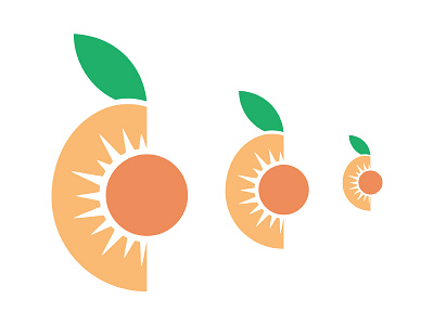 Personal Logo: Work in Progress abstract branding fruit graphic design illustration logo peach