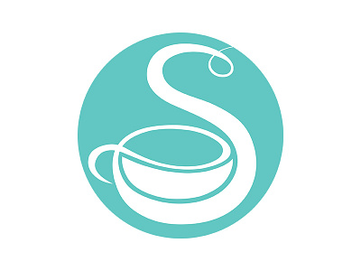 Serena Cafe Logo abstract agua branding coffee cup identity logo steam vector