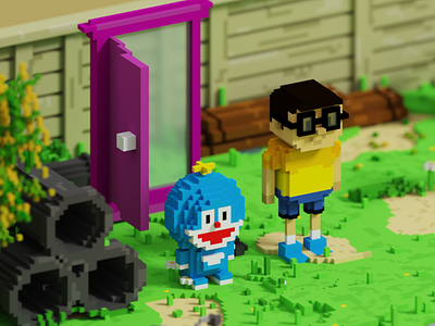 Doraemon voxels