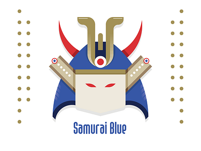 Redesign Japan Football Logo badge badge logo colorfull design football illustration illustrator japan logo samurai vector