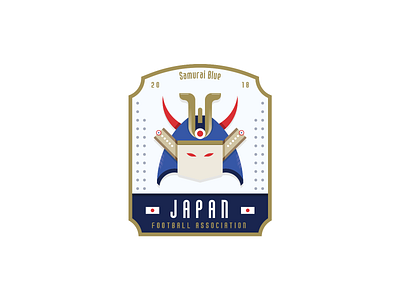 Redesign Japan Football Logo art badge colorfull design football illustration illustrator japan logo samurai tsubasa vector