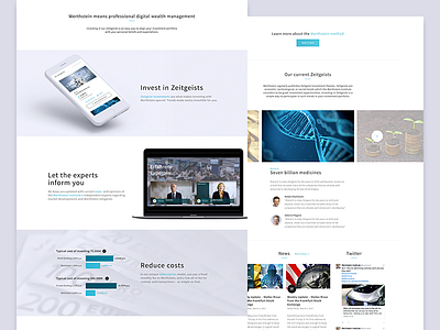 Werthstein - Homepage improvements fintech investment news robo advisor startup