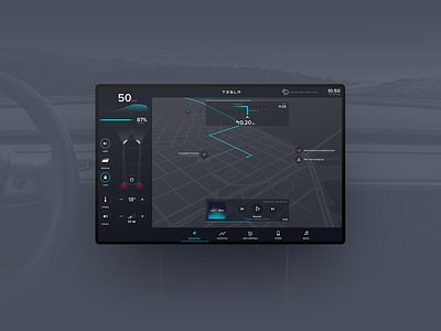 Throwback - Electric car interface car electric interface navigation