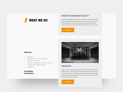 NIMD - What we do page