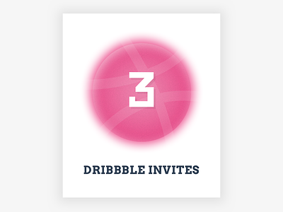 3 Dribble Invites dribbble dribbble invitation dribbble invite giveaway invite