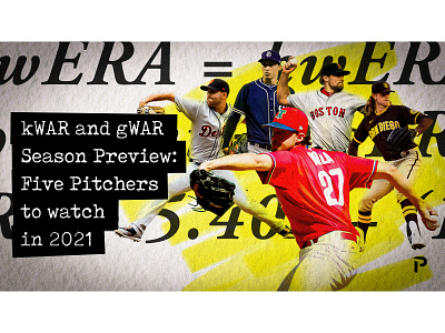 Sabermetric-focused pitcher preview graphic fantasy baseball sports design