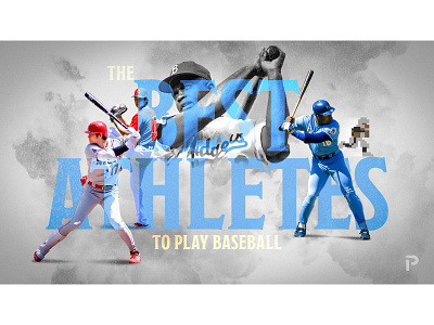 Best Athletes to play in the MLB graphic fantasy baseball sports design