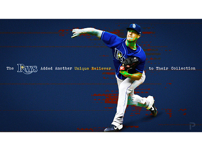 Graphic for Matt Wisler piece fantasy baseball mlb rays sports design