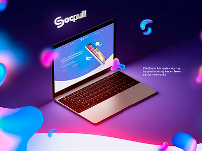 SocPult — Promotion and earnings on social networks app corporate design illustration landing logo promotion social social network typography ui ux web website