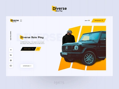 DIVERSE RP Gta Criminal Russian Server Game Project benz black crmp design game gamer gaming gray gta mersedes online online game russian samp server ui ux yellow