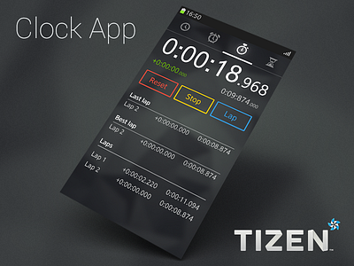 Clock App for Tizen OS