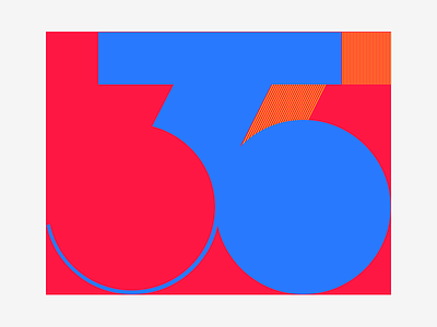 Digits 35 art artem tolstykh birthday digits lookamore swiss style typography