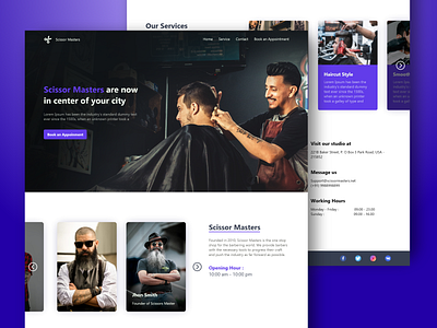 Scissor Masters barber barbershop concept master salon scissor ui