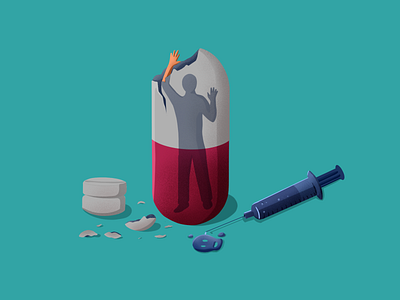 Drug Addiction addiction brush character design drugs illustration ipad procreate sunny thecruze