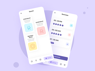 Meditation Sound and Reminder ios ios app meditate meditation meditation app sunny thecruze ui uidesign uiux