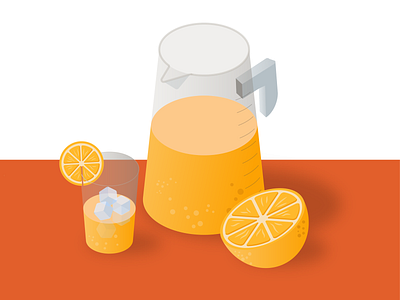 Orange Juice- (32/100 ) Daily Illustration Challenge design illustration isometric vector