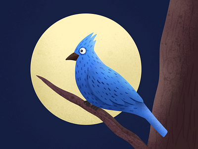 Blue Bird- (39/100 ) Daily Illustration Challenge bird illustration ipad procreate