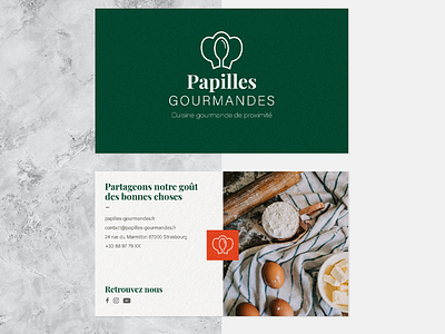 Papilles Gourmandes - Carte de visite branding business card design businesscard freelance designer graphic design illustration logo logo design logotype visual identity