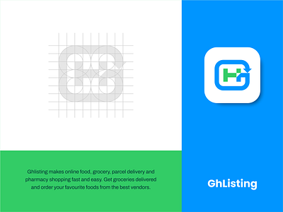 Ghlisting Logo App Icon Design branding design graphic design icon identity illustration logo logo app minimalist modern logo symbol ui
