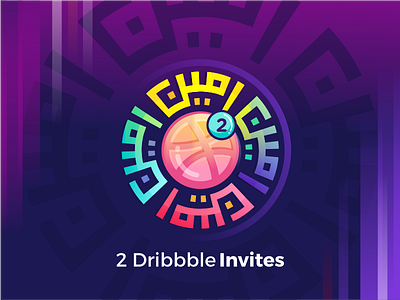 Dribbble Invites dribbble giveaway invitation invite islamic callygraphy kufi number