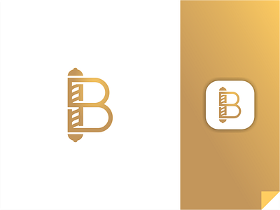 B Mark - Barbershop apps b monogram barbershop branding interface logo mark minimalist store symbol