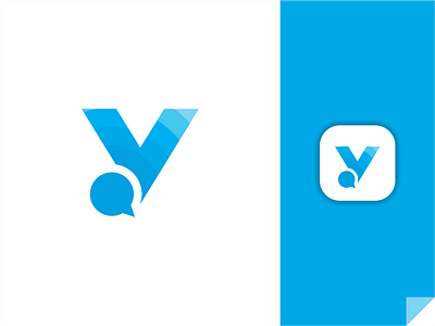 Yeiky Logo application chat chat bubble communication connecting people growth icon information message minimalist talk technology