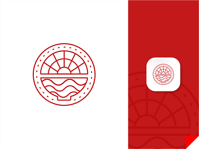 Hokya Ramen icon japanese line art logo mark minimalist monoline noodle ramen restaurant stamp symbol