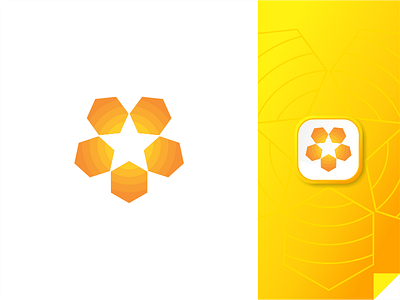 Gemilang Academy Logo academy branding brilliant effective hexa hexagon logo minimalist stars