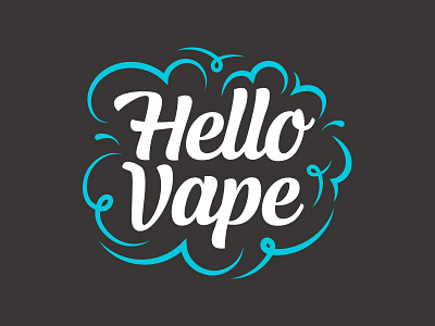 Hello Vape art design graphic logo