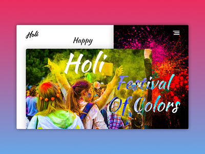 Happy Holi Festival dashboard design design illustration web app web design website