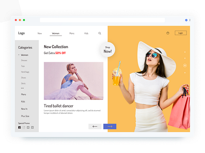 Fashtion Browser Mockup banner banner design branding design fashion fashion app fashion design illustration logo mobile app mockup ui ux web app web design