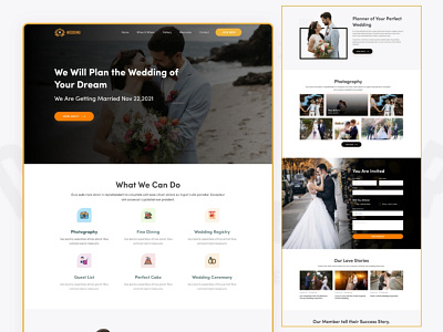 Creative - Wedding Landing Page UI Design homepage