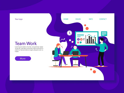 Team Work Web Templates illustration ui ux web app web design website