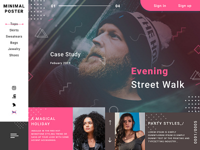 Case Study Evening Street banner design illustration logo ui ux web app