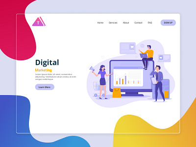 Digital Marketing banner design dashboard design illustration ui ux web design