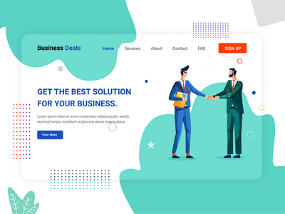 Business Deals Design banner design illustration web design