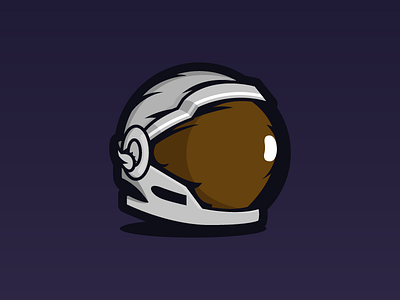 Space helmet 2d design drawing flat identity illustration illustrator logo vector