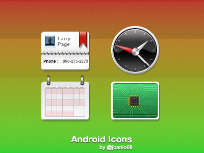 One+ Android android calendar clock contacts icon joanlo one settings