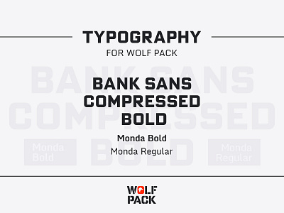 Typography for Wolf Pack branding graphic design typography visual identity